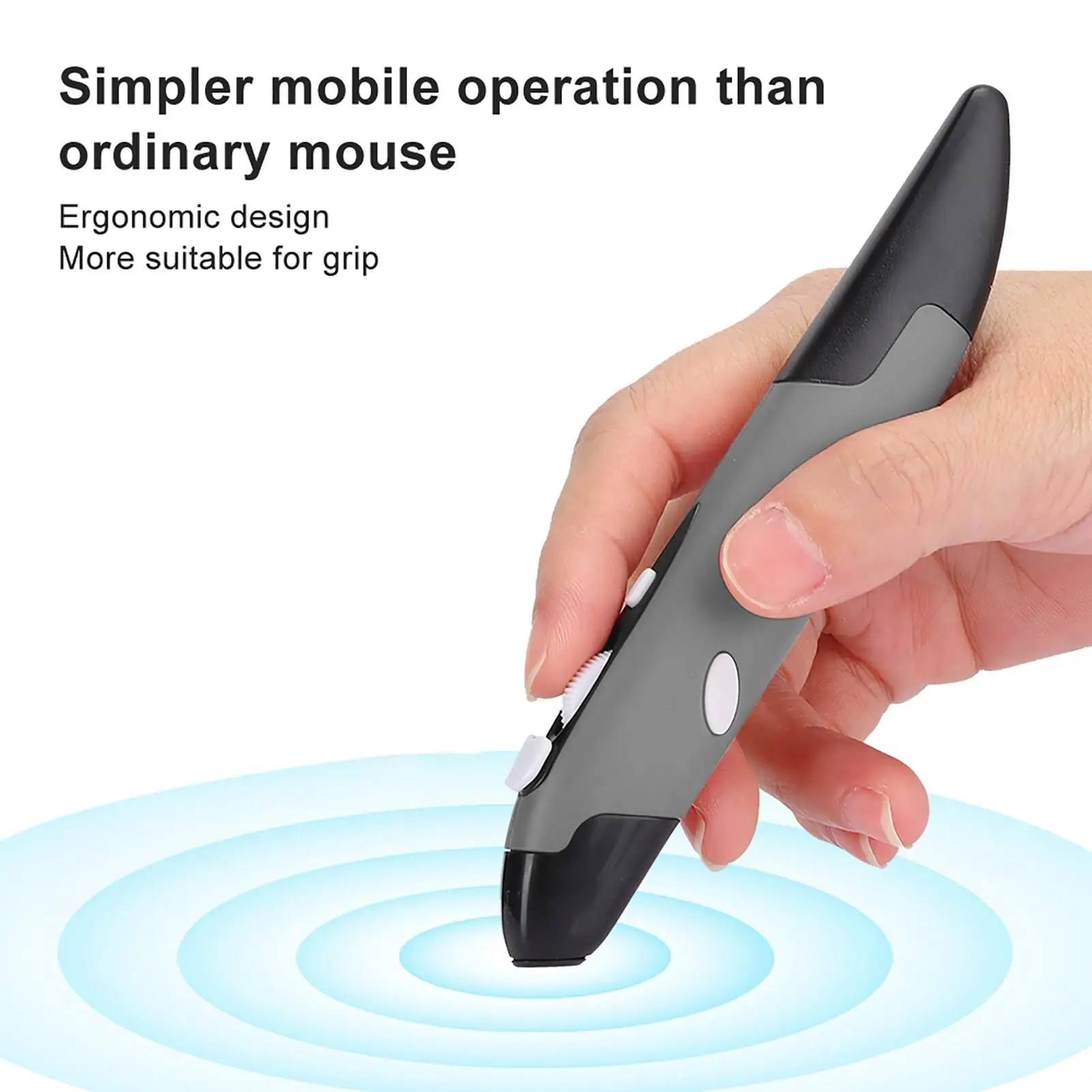 Wireless 2.4G USB Stylus Mouse for PC - Ergonomic Vertical Design, Personalized & Innovative Tech Accessory