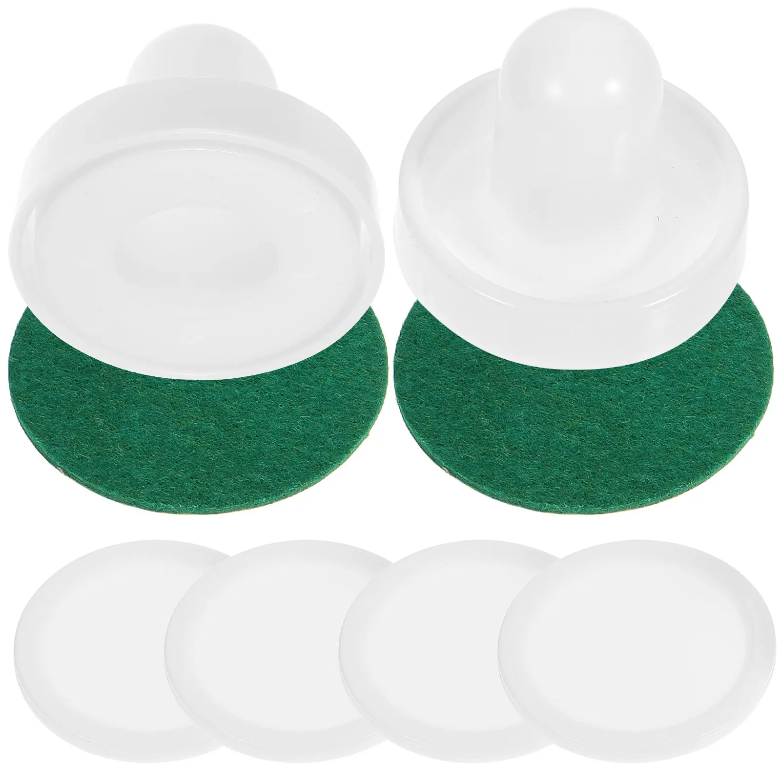 Air Hockey Pushers Set Replacement Table Game Paddles with Smooth Handles Indoor Leisure Accessories