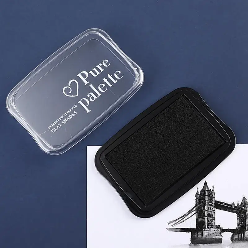 1 Pc Simple Solid Color Stamp Ink Pad, Stationery Stamp Accessory, Special Pad for Journal & Card Stamping
