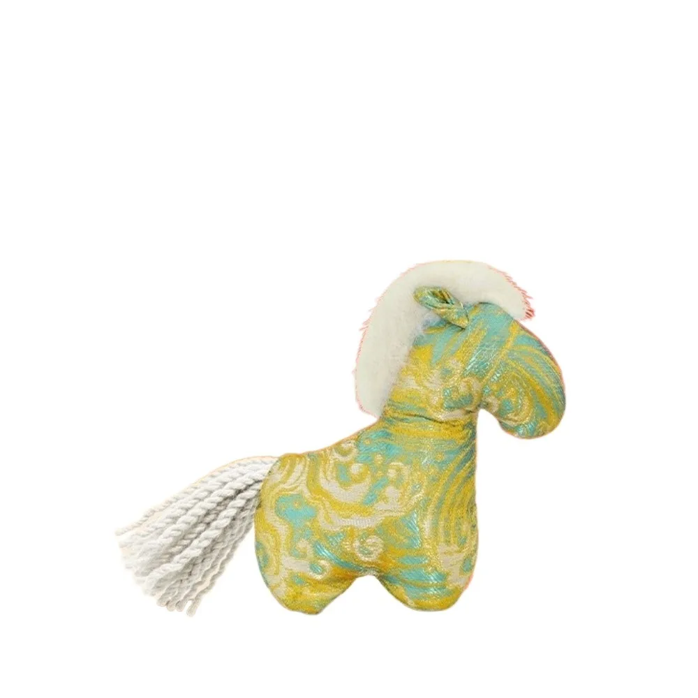 

PP Cotton Stuffed Zodiac Horse Plush Dolls Simulated Bristles Soft Year of The Horse Mascot Chinese Style Mascot Doll