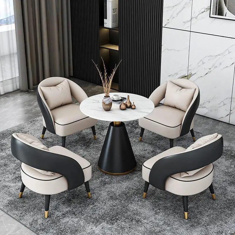 Negotiate table and chair combination leisure sofa reception sofa single chair light luxury hotel business leisure chair office