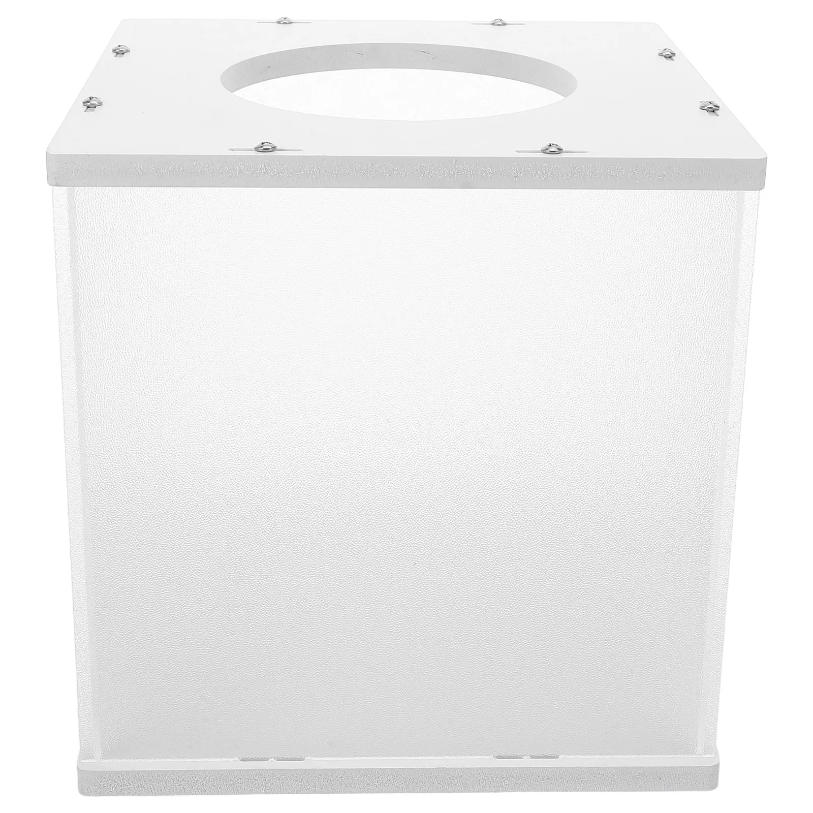 

Clear Raffle Ticket Box Frosted Acrylic Square Suggestion Voting Donation Ballot Cash Storage Container Fundraising Charity