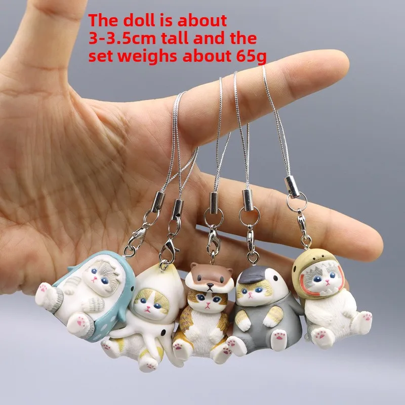 

Hot Selling Lucky Cat Chiikawa Marine Life Bear Banana Cat Kurome Melody Doll Pendants School Bag Mobile Phone Rope Pendants