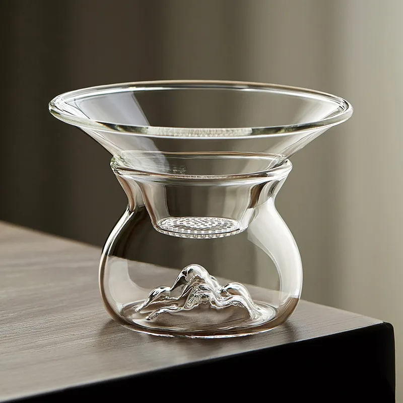 Glass Tea Strainer, Tea Leaf Filter, Tea Water Separator, Tea Infuser Gadget for Kung Fu Tea & Fairness Pitcher Tea Set