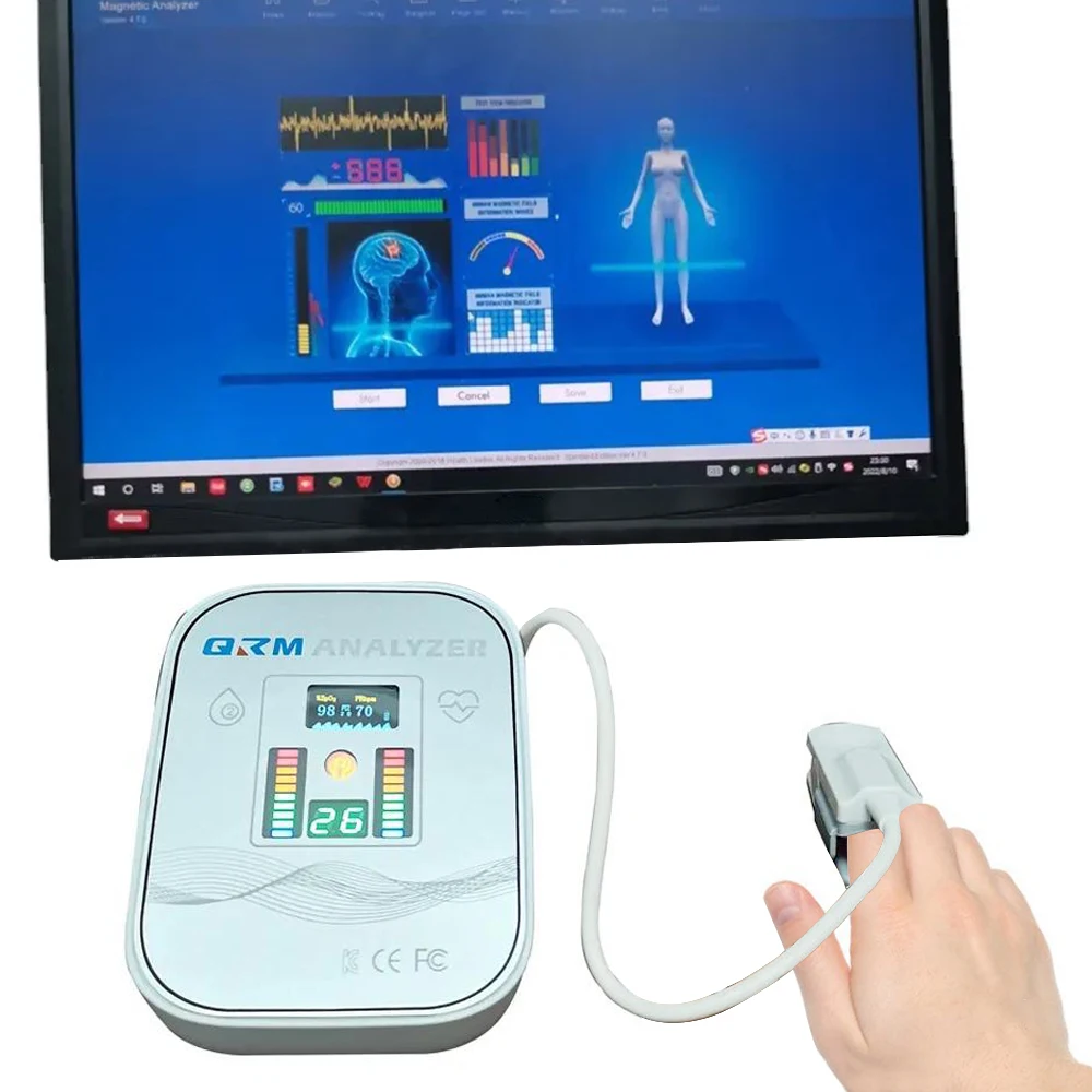 2023 Latest Version Quantum Magnetic Resonance Analyzer with Pulseoximeter Fingertip Monitor