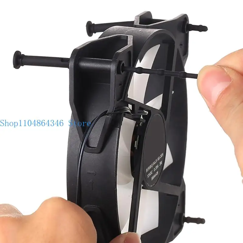 

5asd 10Pcs 25mm PC Case Fan Anti Noise Reducing Vibration Screw Fan Soft Silicone