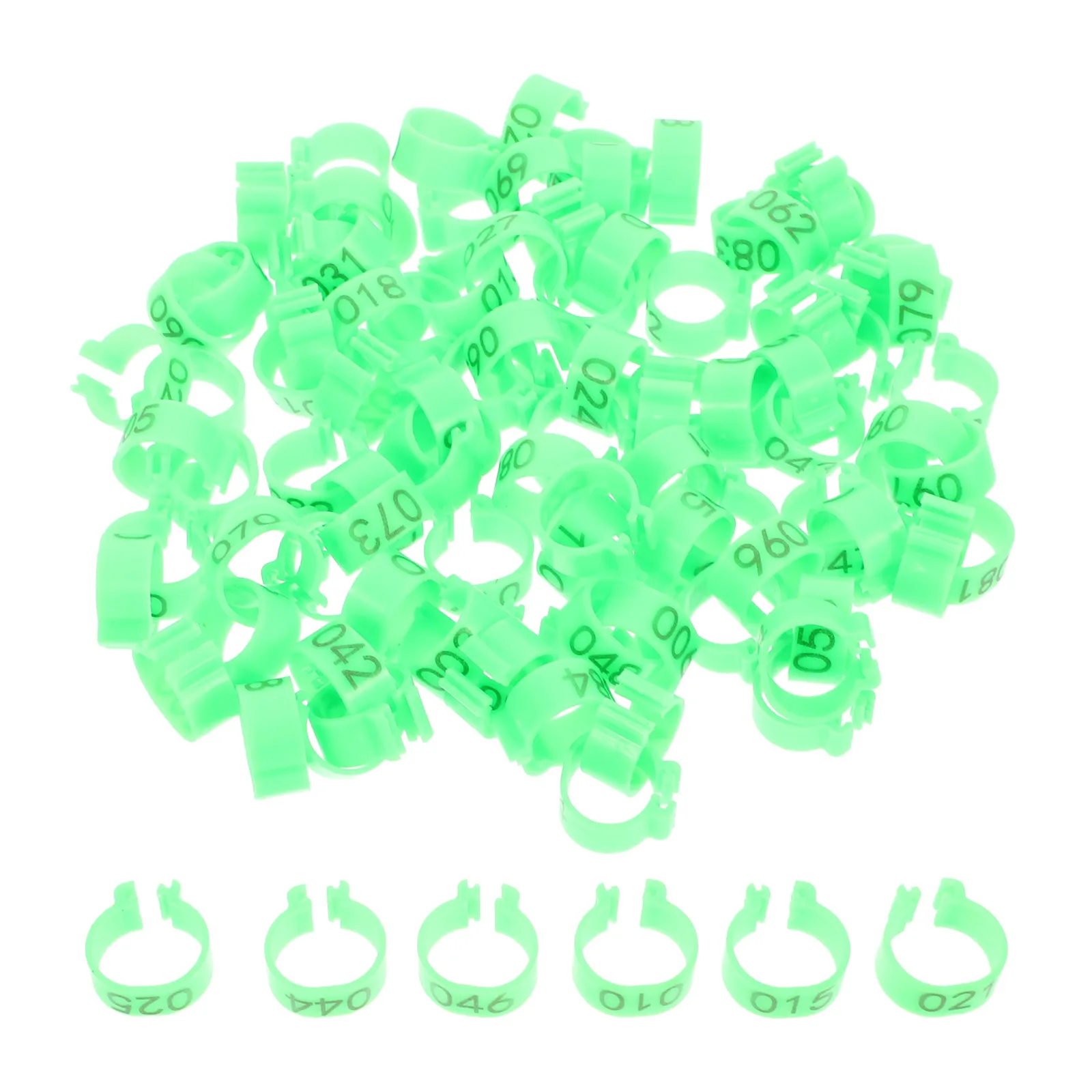 

100 Pcs Numbered Bird Leg Bands Dove Rings Homing Pigeon Identification to Open