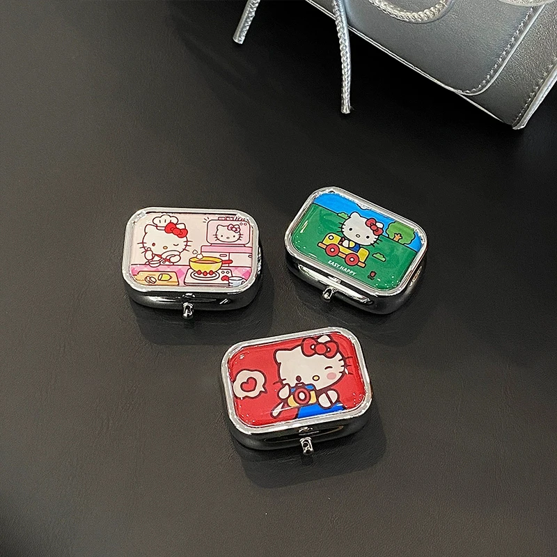 かわいい分割金属製小型薬箱ポータブル梱包箱旅行用かわいいミニ防湿・防光収納ボックスフェスティバルギフト