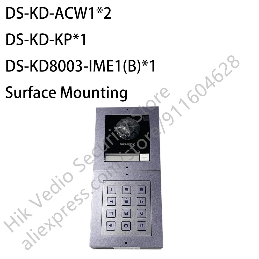 Hikvision Video Intercom Accessory DS-KD-M DS-KD-KP DS-KD-ACW1 DS-KD-ACW2/ACW3 ACF2 for DS-KD8003-IME1 Surface Flush Mounting