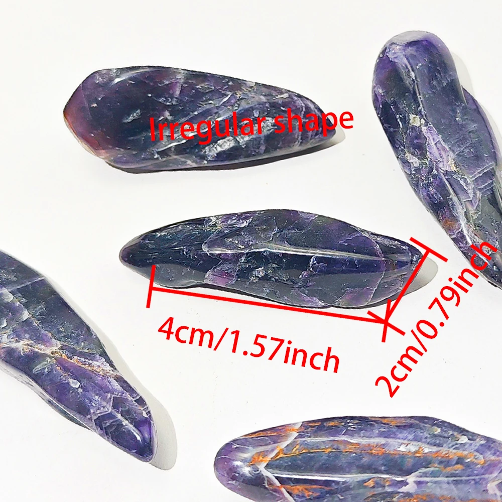 Natural purple tooth stone raw stone mineral crystal specimen strip interior decoration ornamental stone