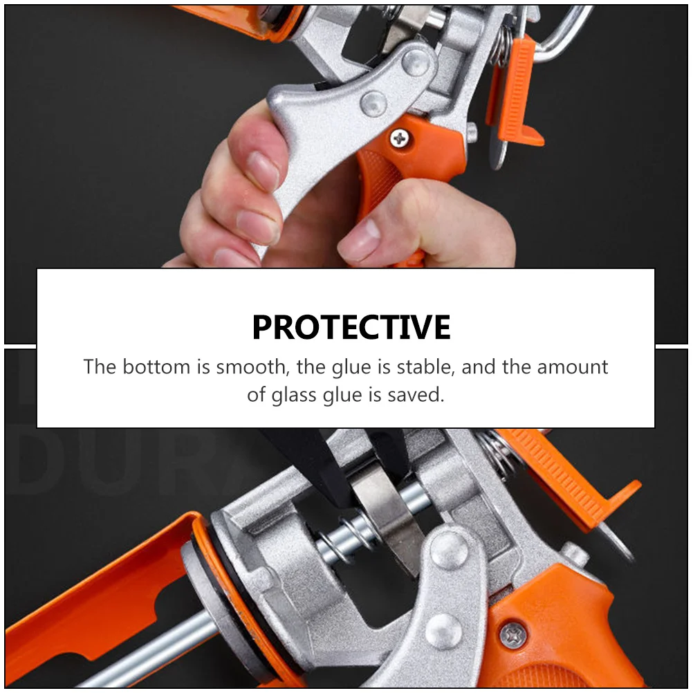 1 قطعة أداة السد المنزلية دليل الغراء مطلق النار هيكل معزز السلس أسفل خدمة طويلة الحياة المضادة للتدفق البرتقالي