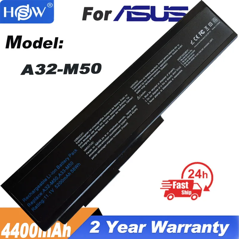 

A32-N61 A32-M50 A33-M50 Replacement Laptop Battery Compatible with Asus M50 M60 N53 N53J N53JQ N53S N53SN N61J N61JQ N61JV N53SV