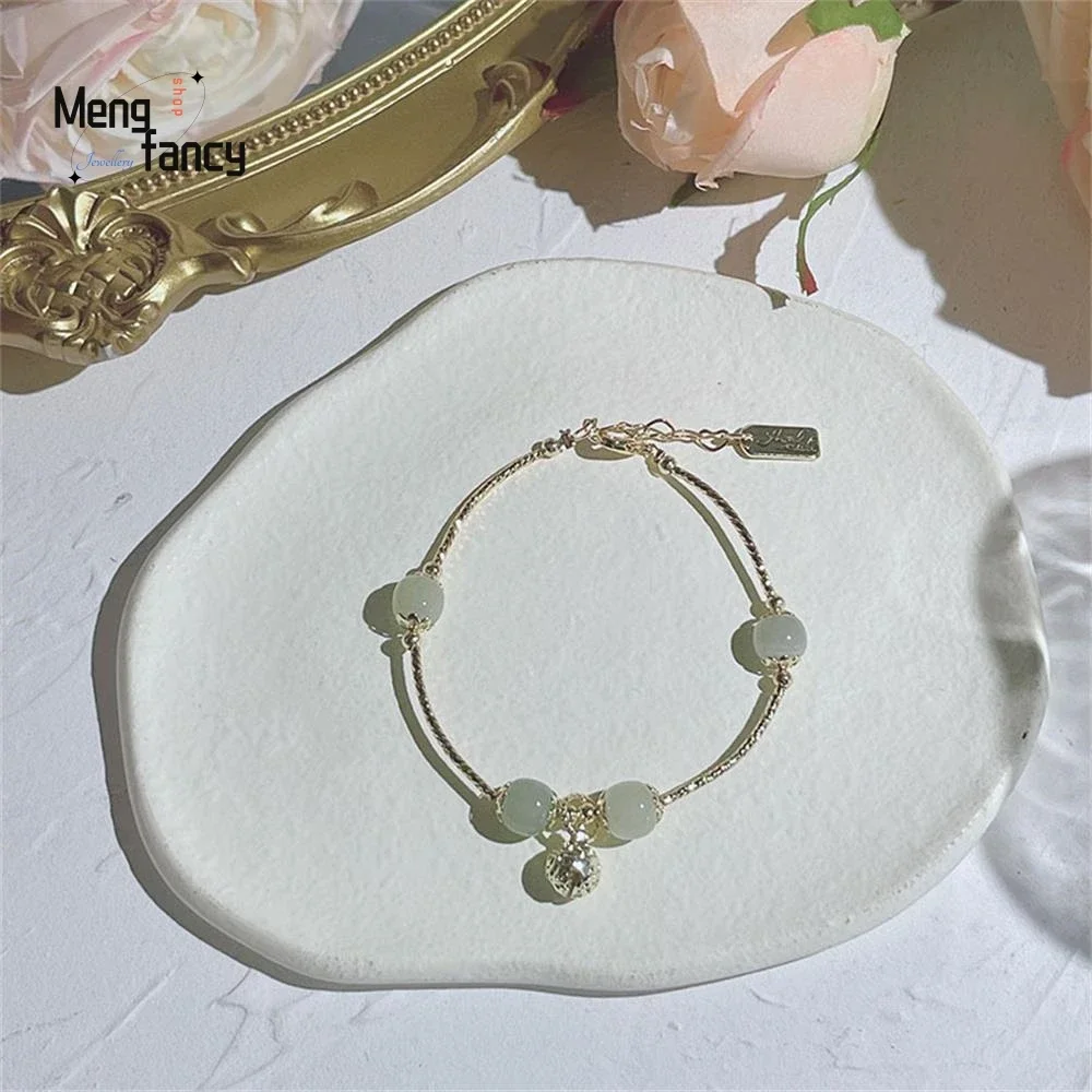 

Natural Hetian Jade Road Road Tongfu Brand Bracelet Simple Exquisite High-grade Sexy Young Girls Luxury Quality Fashion Jewelry