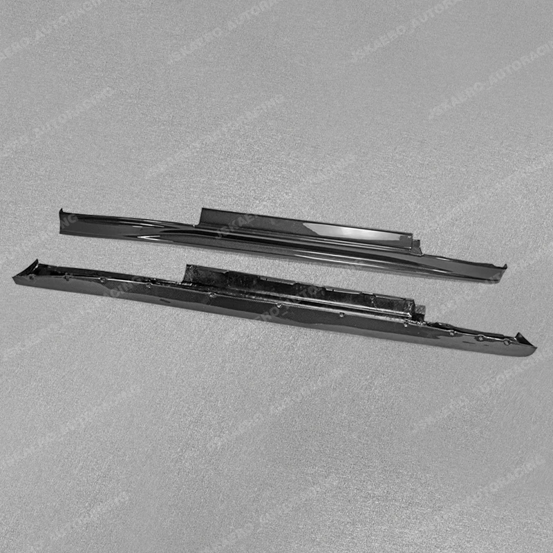 For Nissan GTR R35 12-16 Carbon Fiber Side Skirt Extension Addon Wings Bodykits
