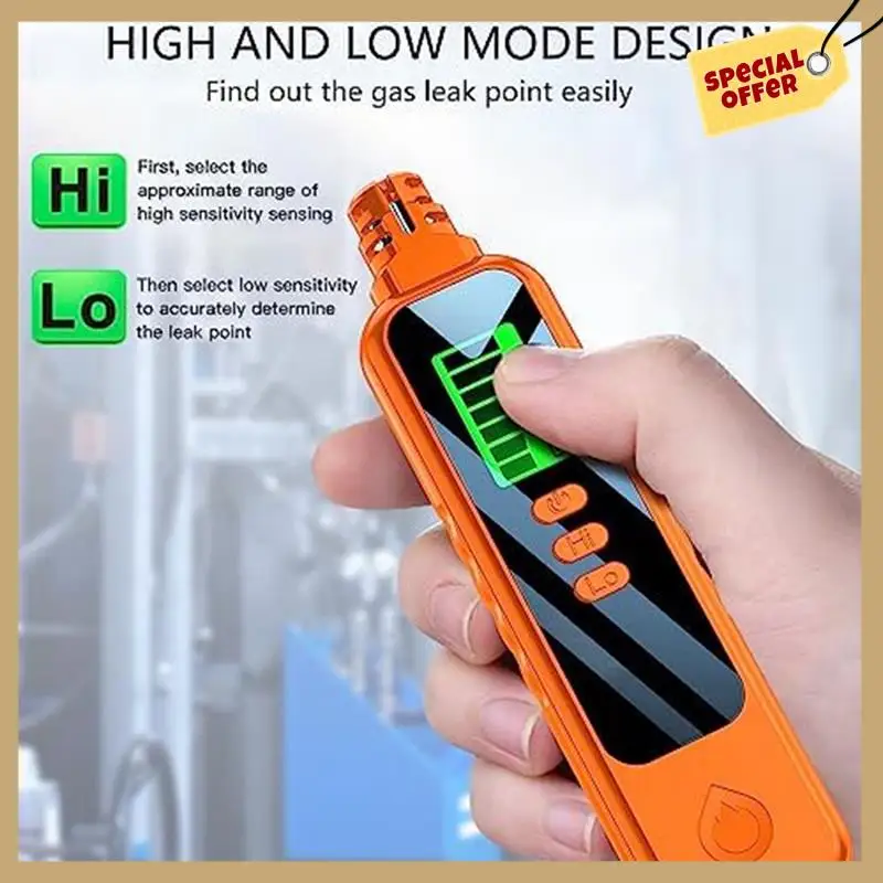 Stable Performance-1 PCS Portable Natural Gas Detector Alarm Sound Methane Hexane With LCD Screen 2 AAA Batteries For Home A