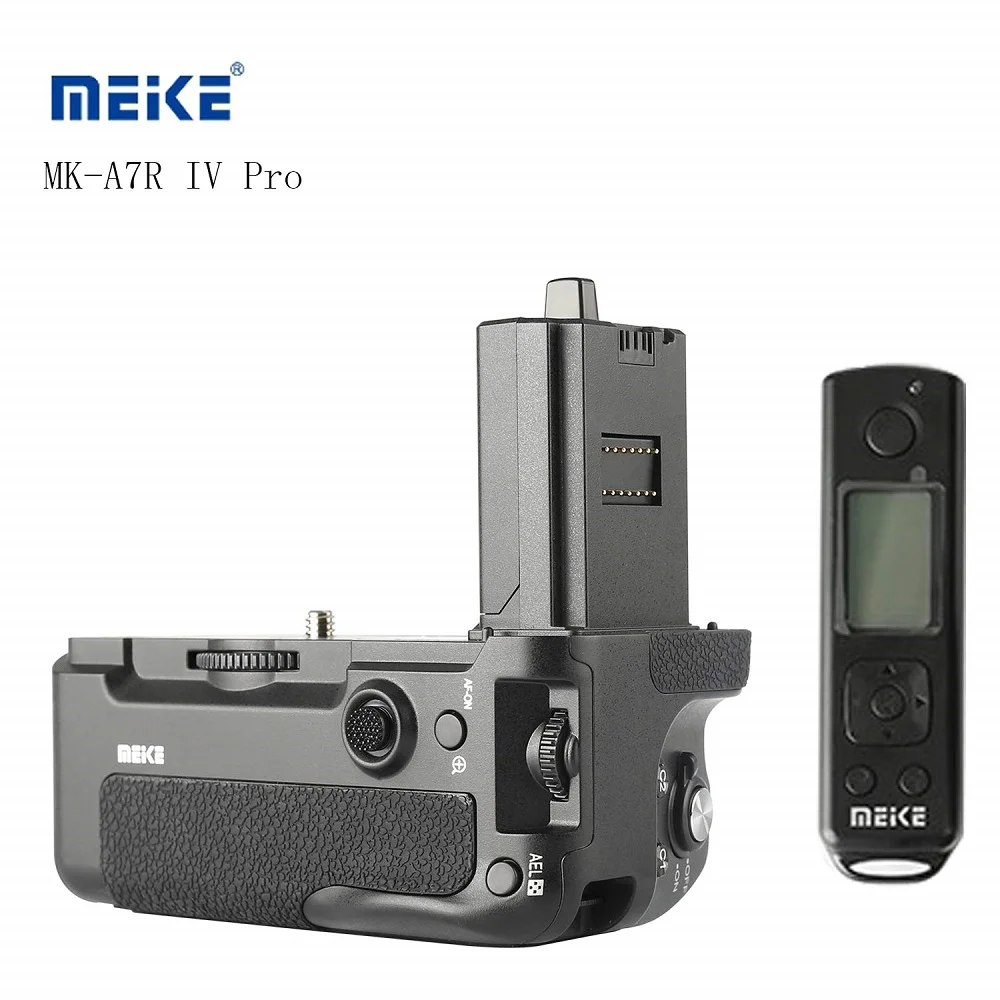 Meike MK-A7R IV Pro Vertical Battery Grip for Sony A7RIV A7IV A9II A7SIII A1 Camera as VG-C4EM with 2.4GHz Remote Remote Control