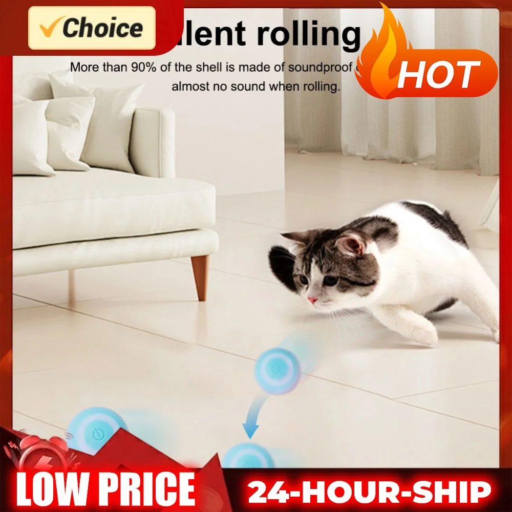 Hide and Seek Cat Toy 2 in 1 Simulation Cat Hunting Toy Funny Automatic Cat Ball Cat Chasing Ball for Indoor Cats