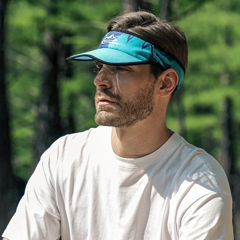 Cooling Stretchy Visor Men Mesh Baseball Cap Top Empty Tennis Golf Cap Lightweight Running Sun Protection Visor No Slip Sun Hat