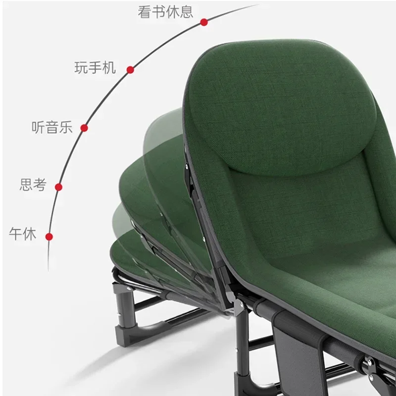 سرير قابل للطي بقيلولة واحدة على الطراز الأمريكي، كرسي مكتب، كرسي قابل للطي، محمول بسيط، مخيم، سرير ليلي خفيف الوزن