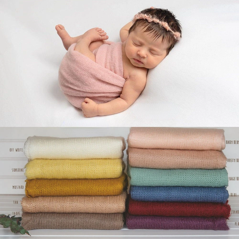 

Baby Photography Blanket Newborn Basket Filler Background Swaddle Wrap Newborn Photography Props Backdrop Elastic Fabric