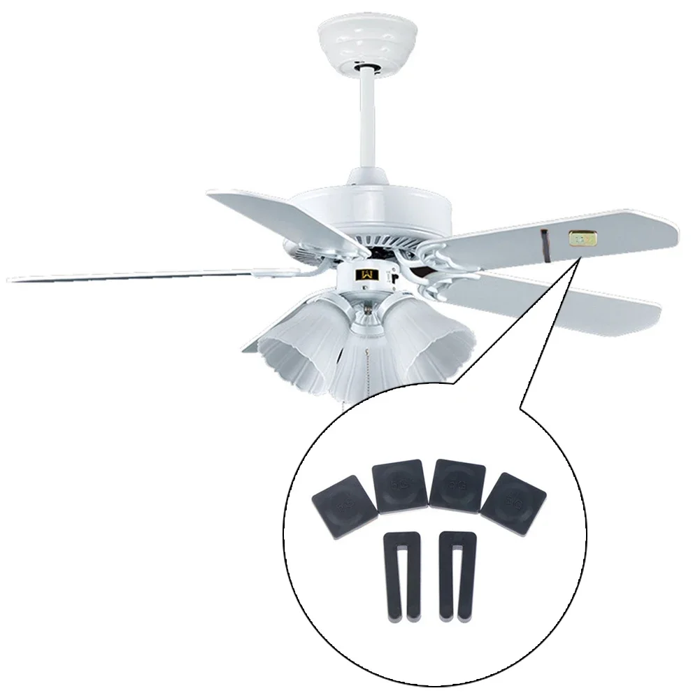 2 Sets 42*18*7mm Black Ceiling Fan Blade Balancing Kit Balance Clamp 5GM Weight Home Improvement Hardware Supplies
