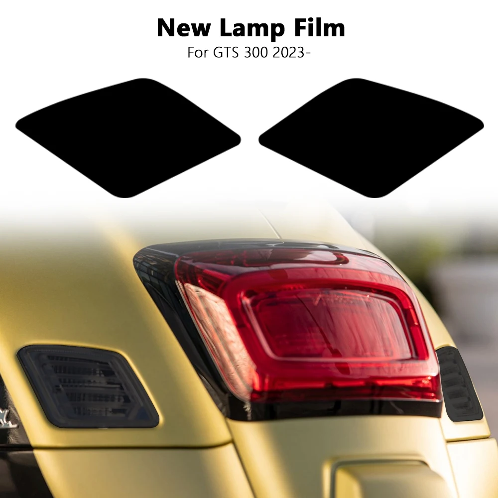 New Headlight Tail Light Film Deep Black Front and Rear Turn Signal Film Motorcycle For Vespa GTS 300 gts300 GTS300 2023 2024