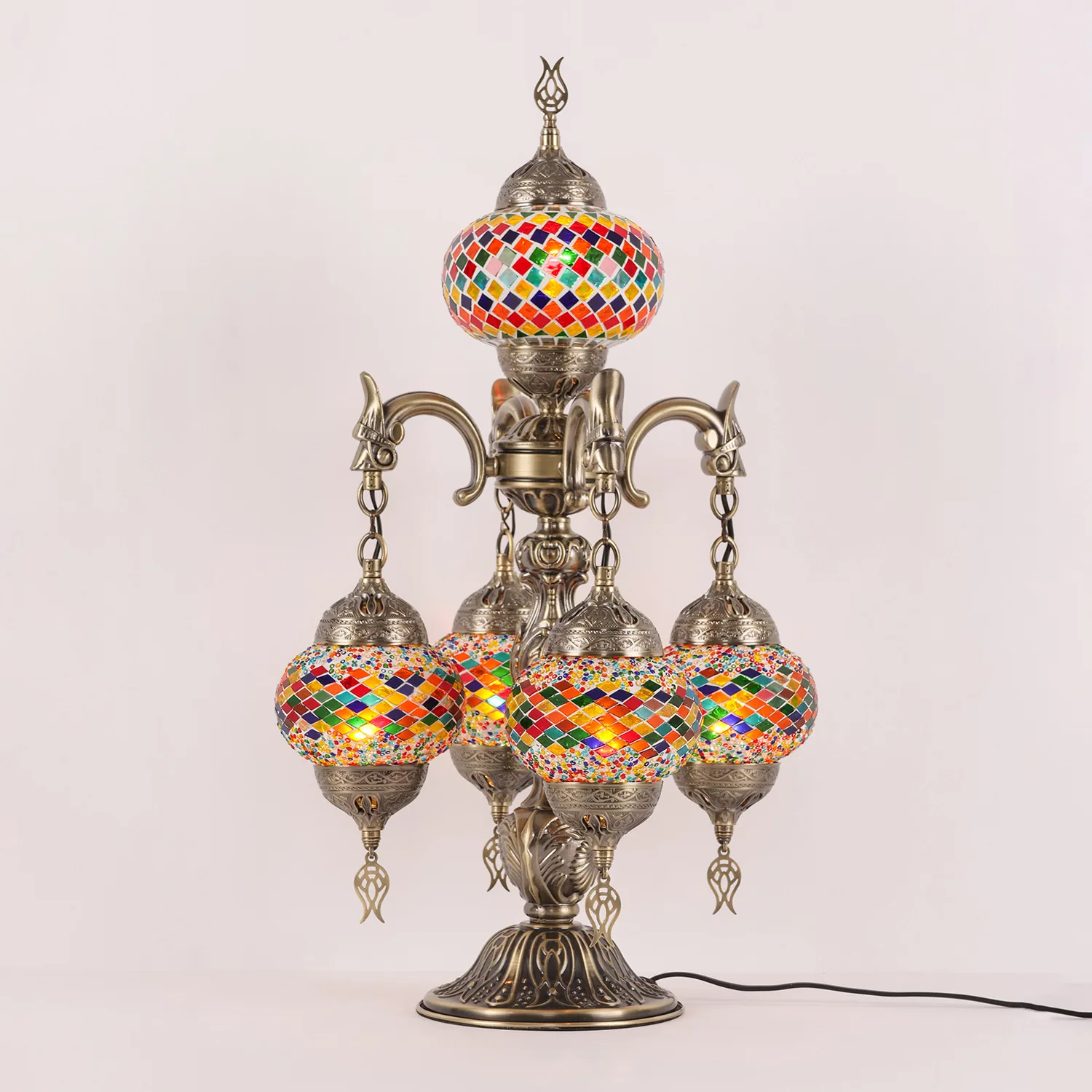 Thai South East Asia Living Room Bedroom Featured Restaurant Homestay Handmade Glass Decorative Desk Lamp