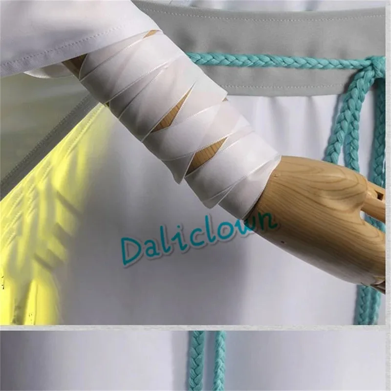 시애니메 천국의 축복 시에 리안 코스프레 왕자 의상 천관시푸 코스프레 시에리안 가발 대나무 모자 소품 화이트 한복