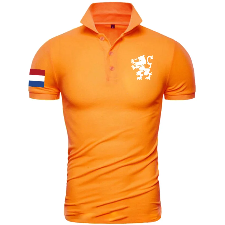 Funny Nederland Dutch Lion Coat of Arms Polo Shirt Men Netherland Amsterdam Polo Shirts Man Holland Polo T Shirts Camiseta Shirt