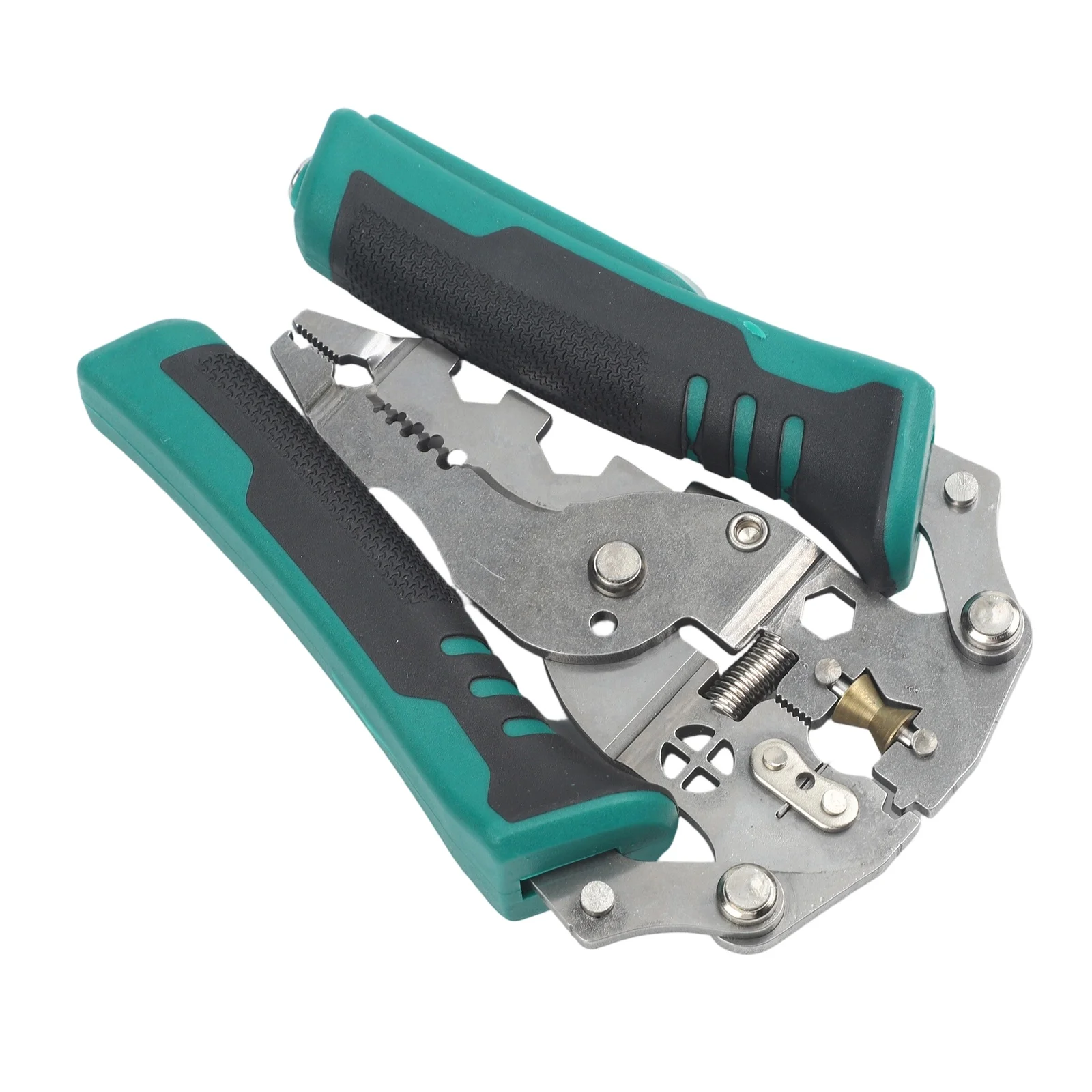 Multifunctional Foldable Wire Crimper Pliers with Replaceable Blade for Electrician Cable Cutting and Stripping
