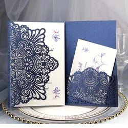 10Pcs Invitation Card For Christening Wedding Invitations With RSVP Card Envelopes Greeting Card Birthday Baptism Party Supplies