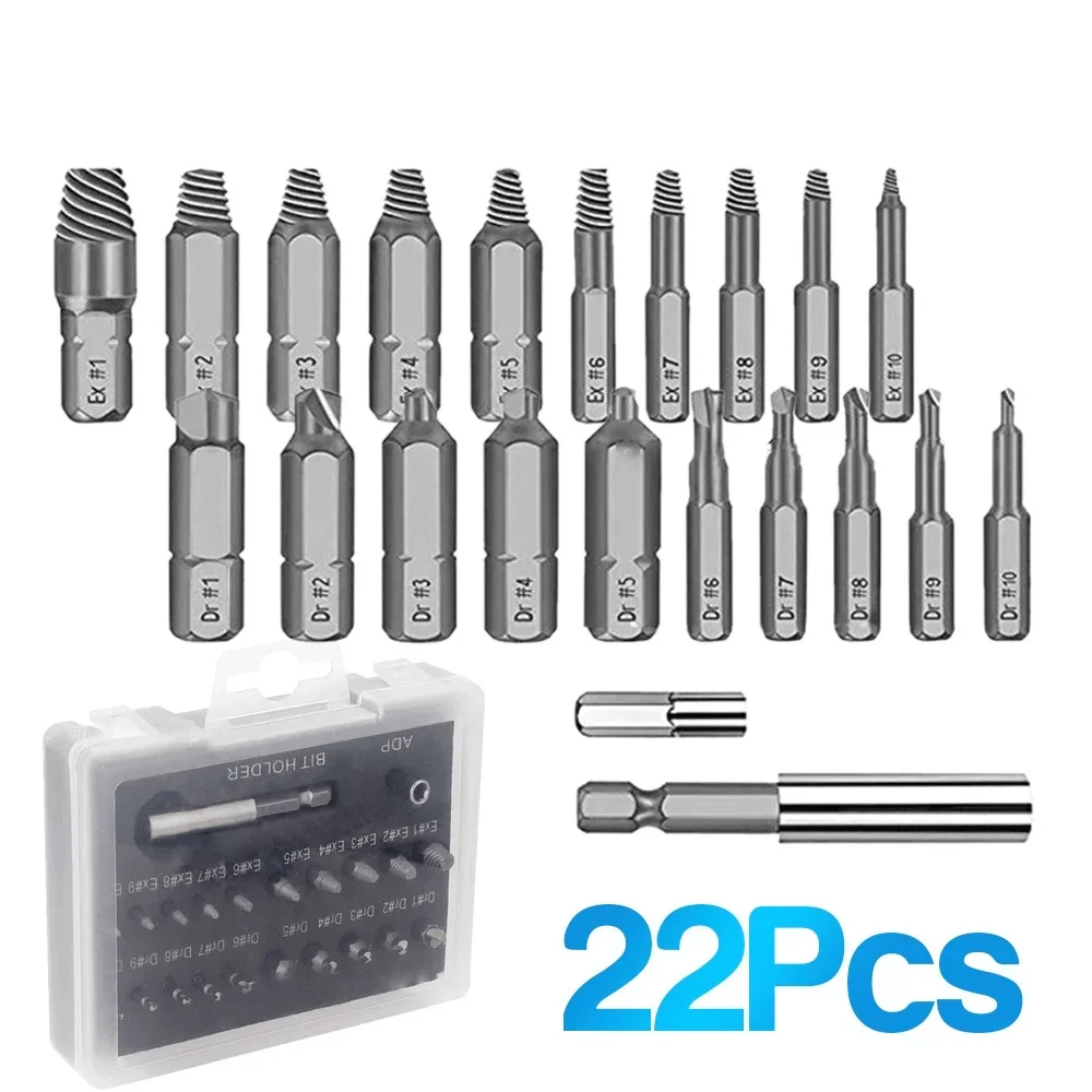 Beschädigte Schraube Extractor Remover Bohrer Set Zerlegen Schrauben Bolzen Stud Slip Zähne Zerstören Stripped Gebrochene Entferner Werkzeuge