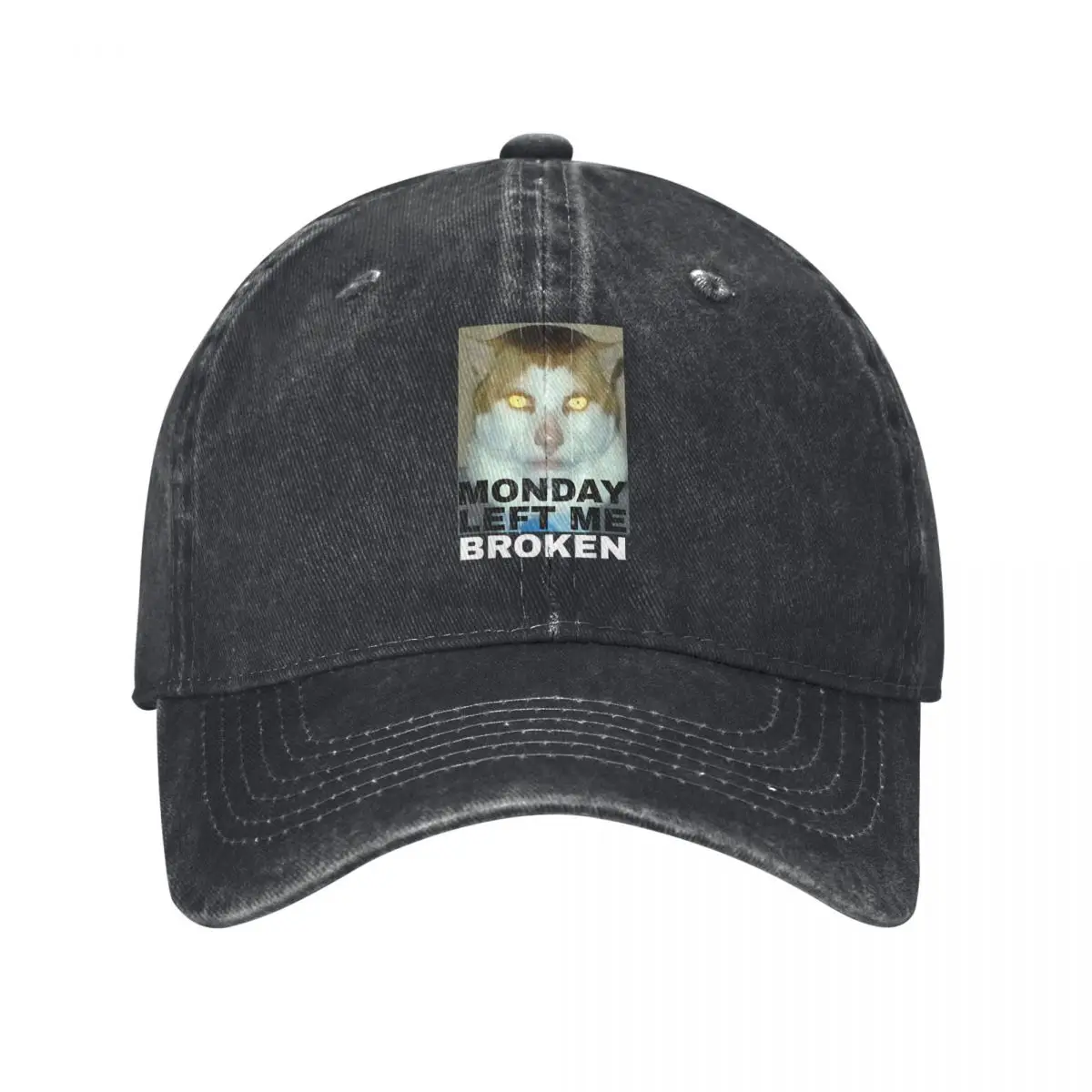 Summer Cap Sun Visor Linework Hip Hop Caps Monday Left Me Broken Cat Cowboy Hat Peaked Hats