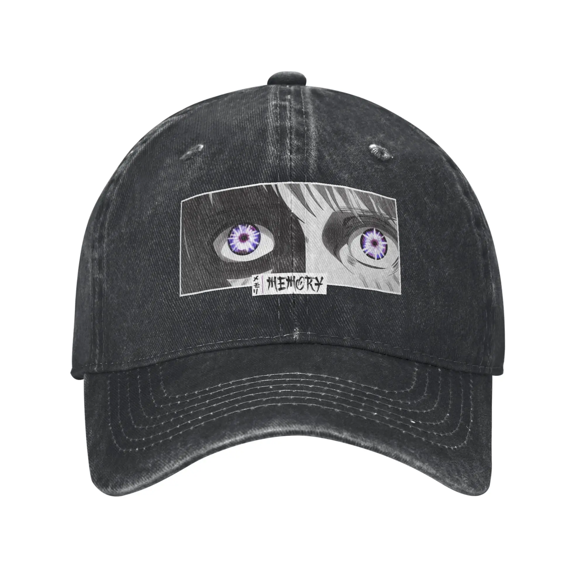 Memory Anime Eyes Monochrome Japanese Cozy Manga Fashion Baseball Cap  Outdoor Accessory Cap Men  Parade Cap Men