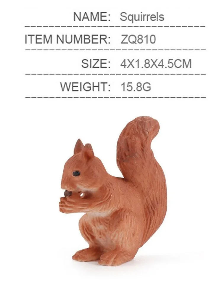 Figurines d'animaux de Simulation, famille de cerfs, renard, lapin, écureuil, créatures de la forêt, jouet Miniature, décoration de maison