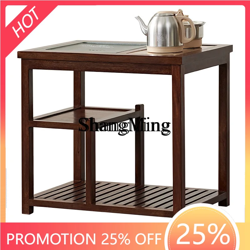FG walnut light luxury tea table household coffee table tea table side  stove automatic boiling water under bucket tea rack