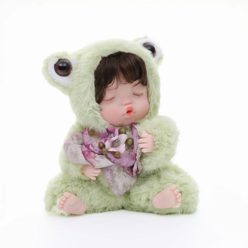 

Cloveray 10-дюймовая оригинальная виниловая кукла всего тела, супер милая плюшевая виниловая кукла-лягушка, съемная одежда, кавайная игрушка ручной работы, подарок для ребенка