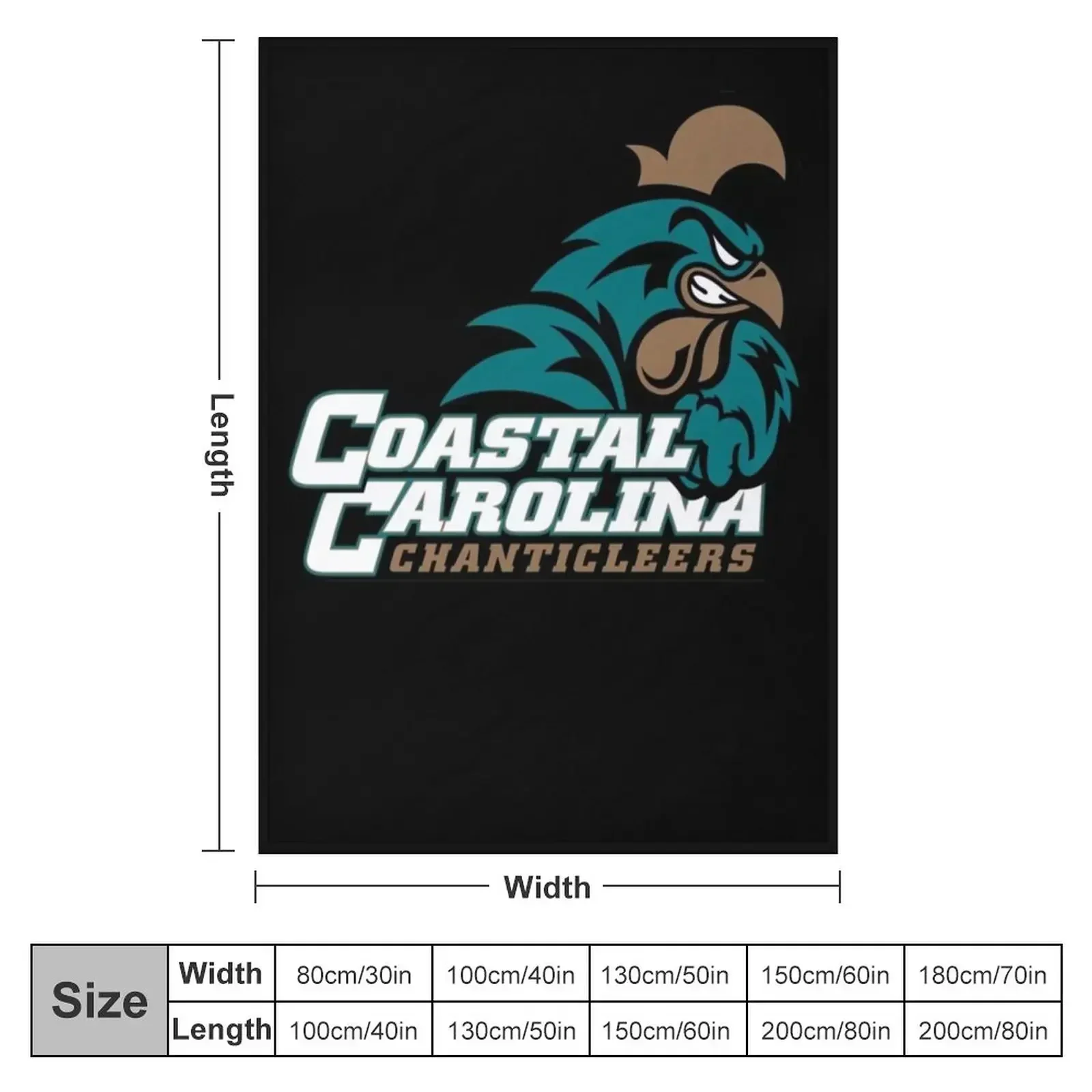 Coastal carolina chanticleers Throw Blanket Sofa Softest halloween Blankets