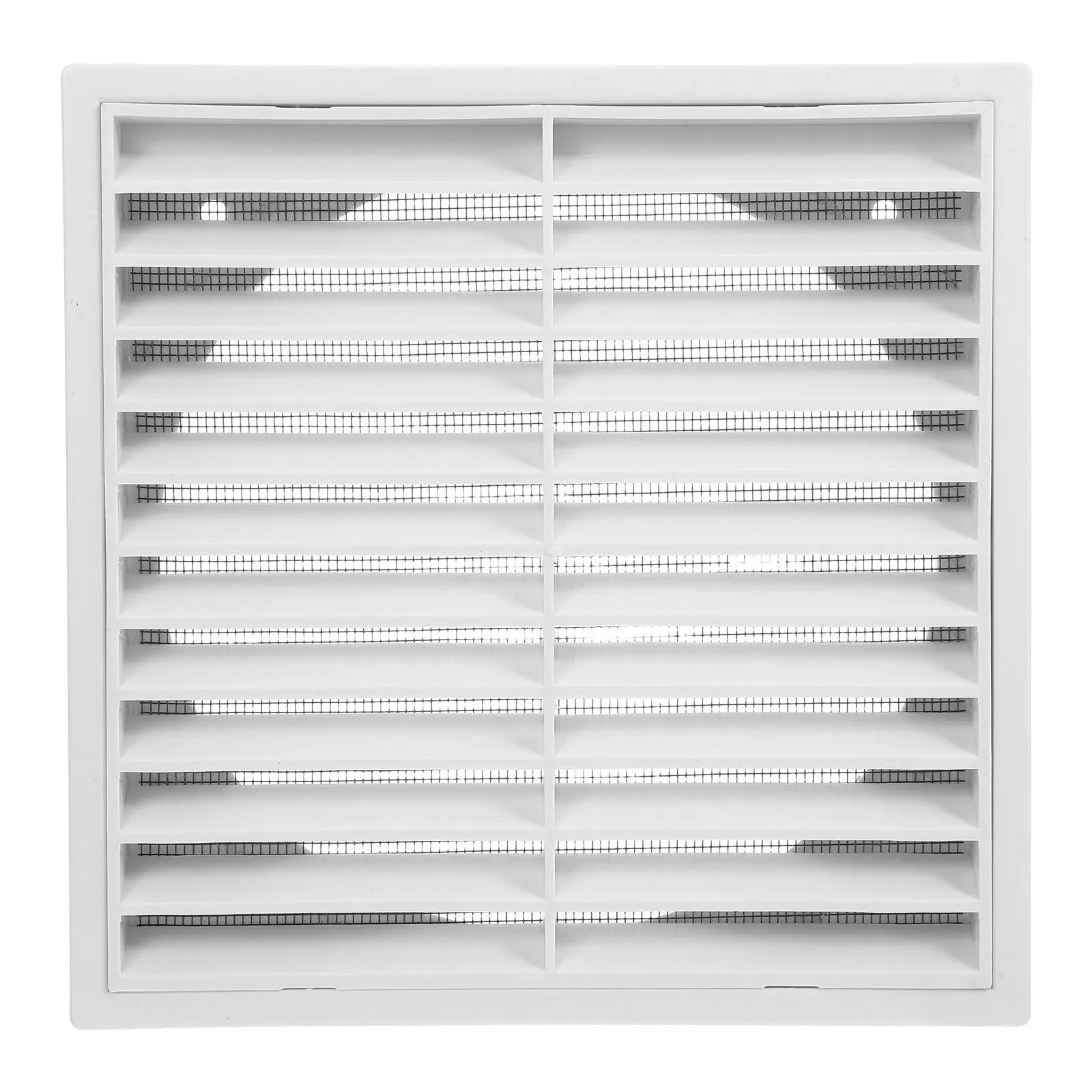 Louvered Ventilation Grille Plastic Square Exhaust Vent Cover 6 Inch Round Duct Bathroom Shed Dryer Outdoor Mesh Screen