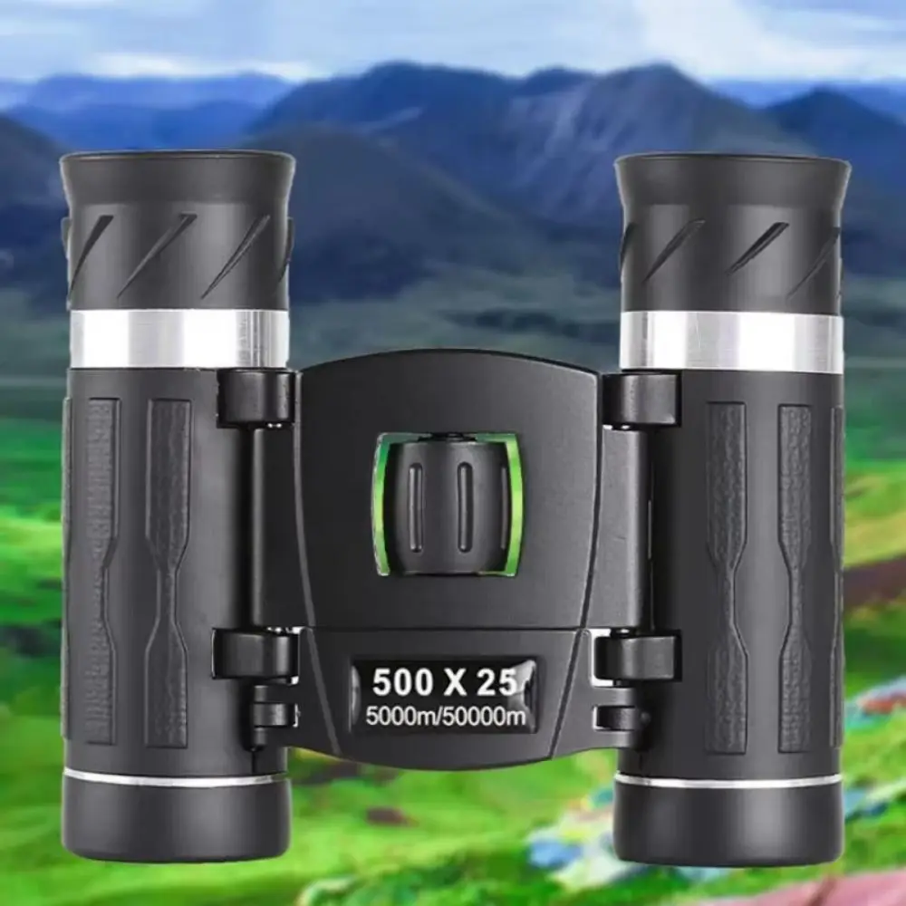 500X25 HD Zoom Binoculars Long-Distance Vision High-definition Portable Binocular Telescope Focusing Knob Compact