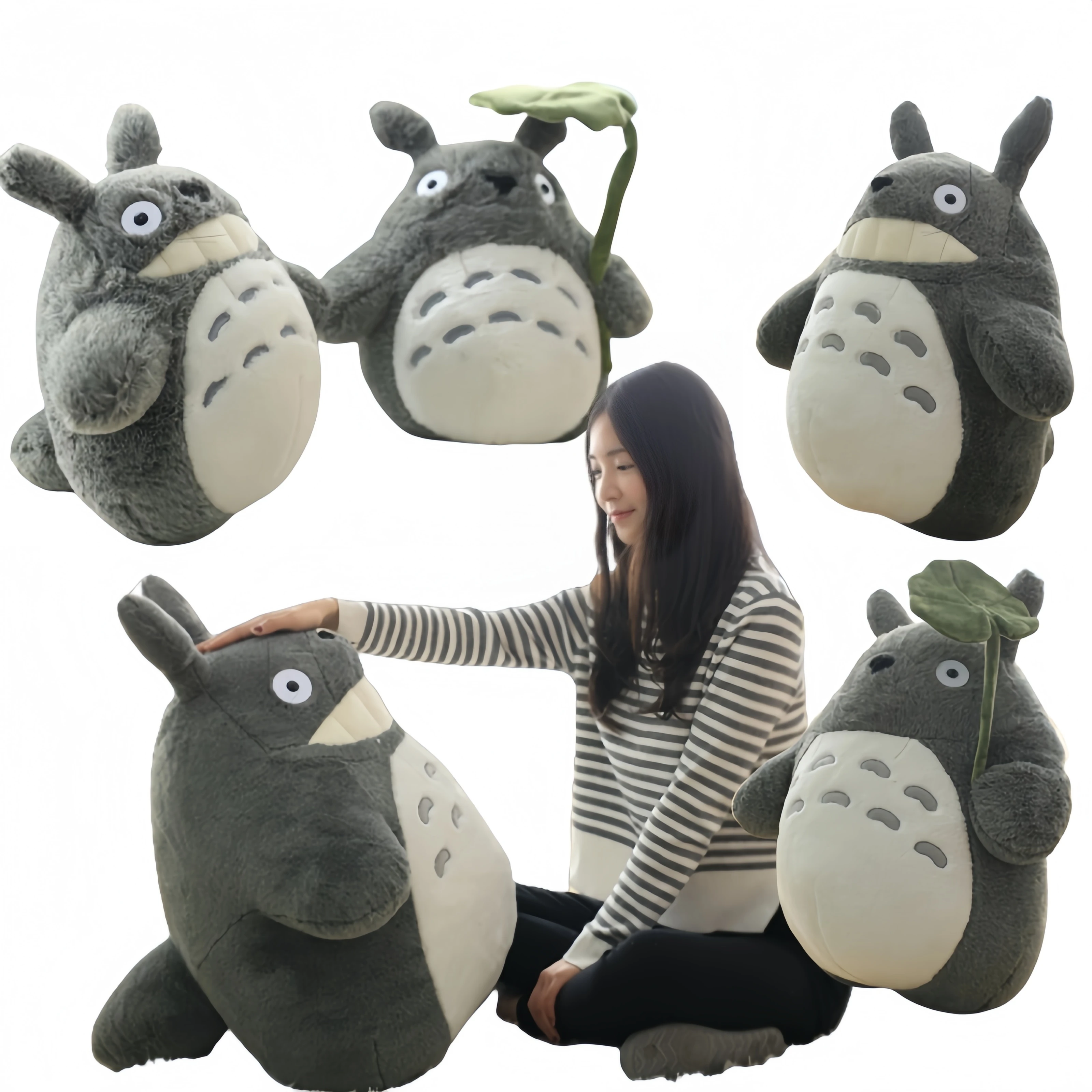 

Anime lotus leaf Totoro Plush Toy Totoro Stuffed Doll Animal Totoro Plushies Throw Pillow Sofa Bed Room Decor Kid Gift
