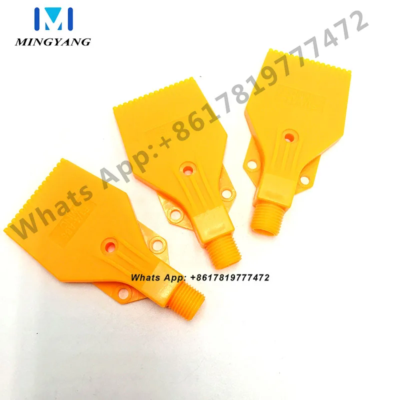 

Three Screw Hole Plastic Wind Jet Air Nozzle 727-15 1/4" BSPT 16 Holes Compressed Blowing Flat Fan Spray Nozzle