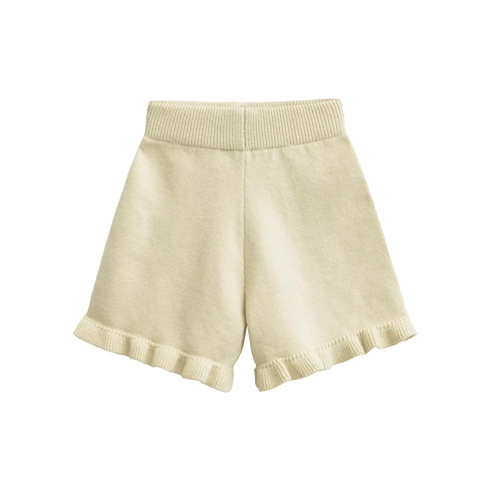 ay Knitted orts Women's Spring Autumn Outerwear Loose High Waist Wide Leg Boot Pants Street Sle Casual Trousers