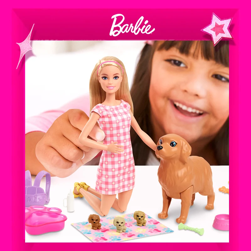 Ensemble de poupée Barbie avec Mini chat, maison de jeu, jouet éducatif, boîte-cadeau, belles filles, jouets d'anniversaire divertissants et créatifs