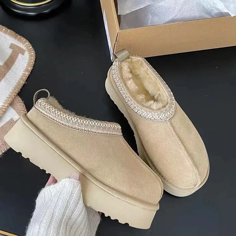 

2026 Tasman Winter Snow Boots Women Designer Luxury Boots Tazz Classic Ultra Mini Platform Slippers Lady High Heels Warm Shoes