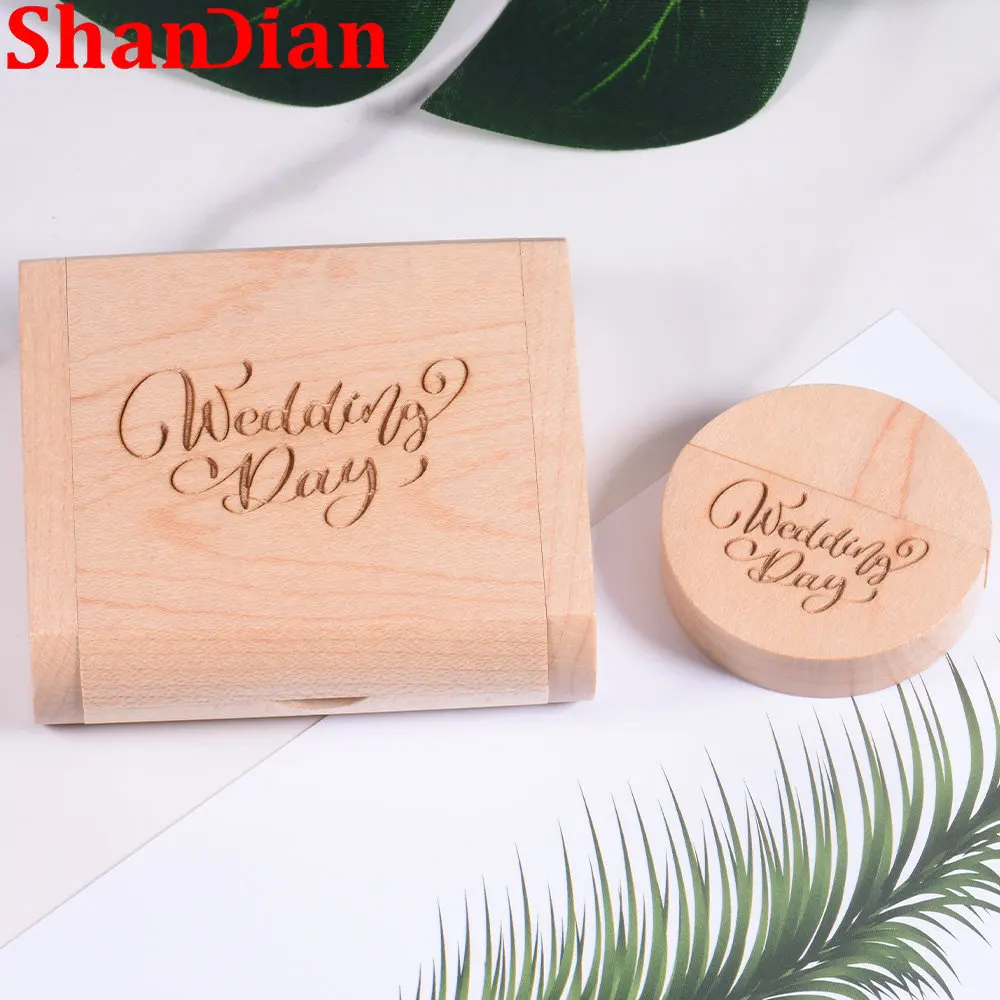 شانديان خشبية USB 2.0 64 جيجابايت U القرص 32 جيجابايت فلاش حملة 16 جرام مجانية قلم به رسم من تصميمك محركات 8 جيجابايت بندريف التصوير هدايا ذاكرة عصا