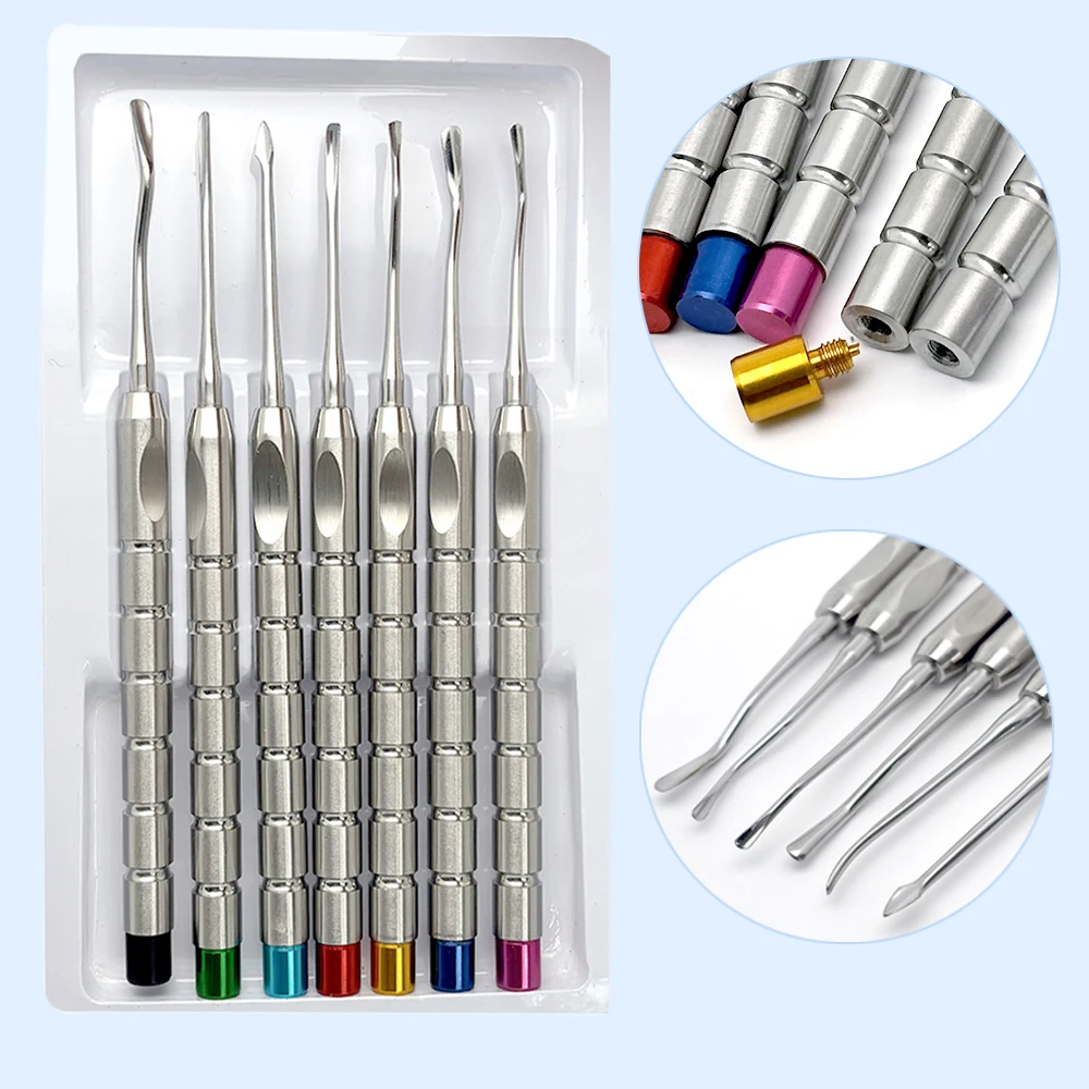 

7Pcs Dentist Titanium Dental PDL Elevator Luxating Root Tooth Elevator Minimally Invasive Knife Extraction Dentist Instruments