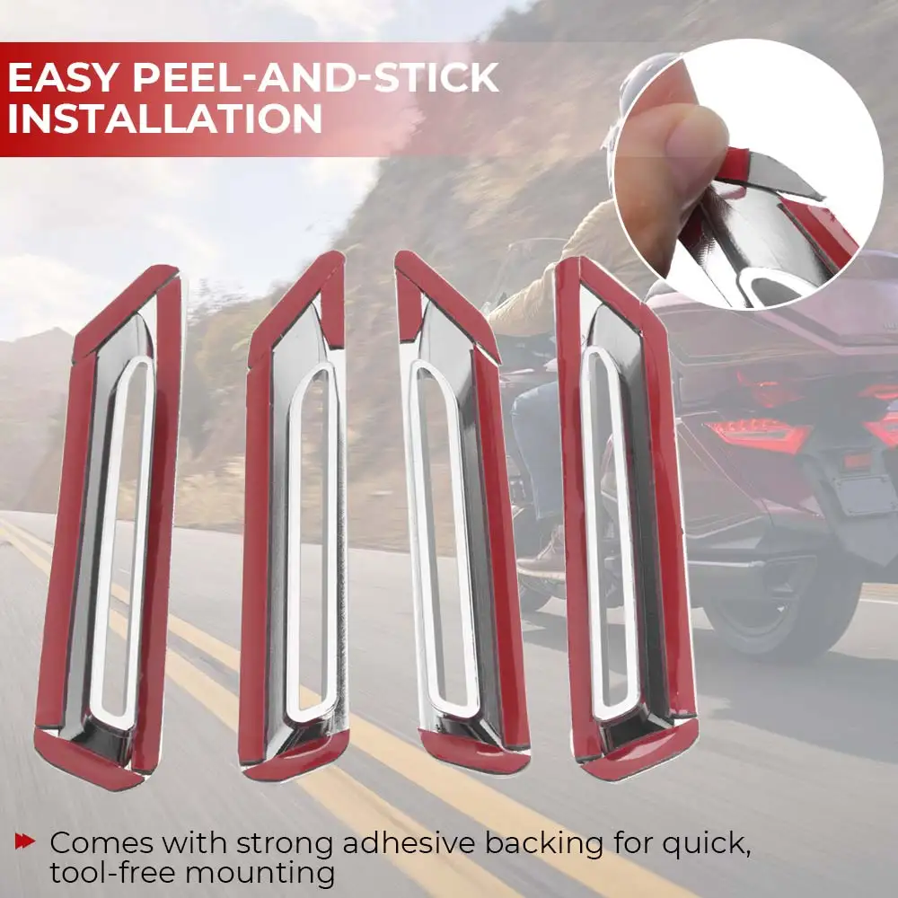 Motorcycle Accessories 1 Set Rear Turn Signal Lamp Cover Taillight Trim Chrome ABS Plastic For Honda Gold Wing Tour 2018-2025
