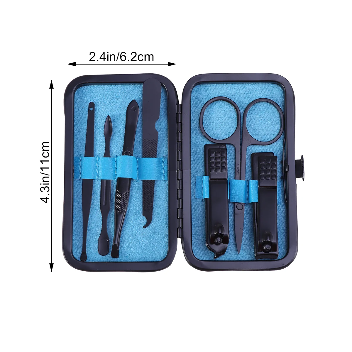 7Pcs Maniküre Pediküre Kit Nagel Pflege Set Carbon Stahl Nagel Pflege Werkzeuge Mehrzweck Langlebig Reise Fall Hand Fuß Pflege