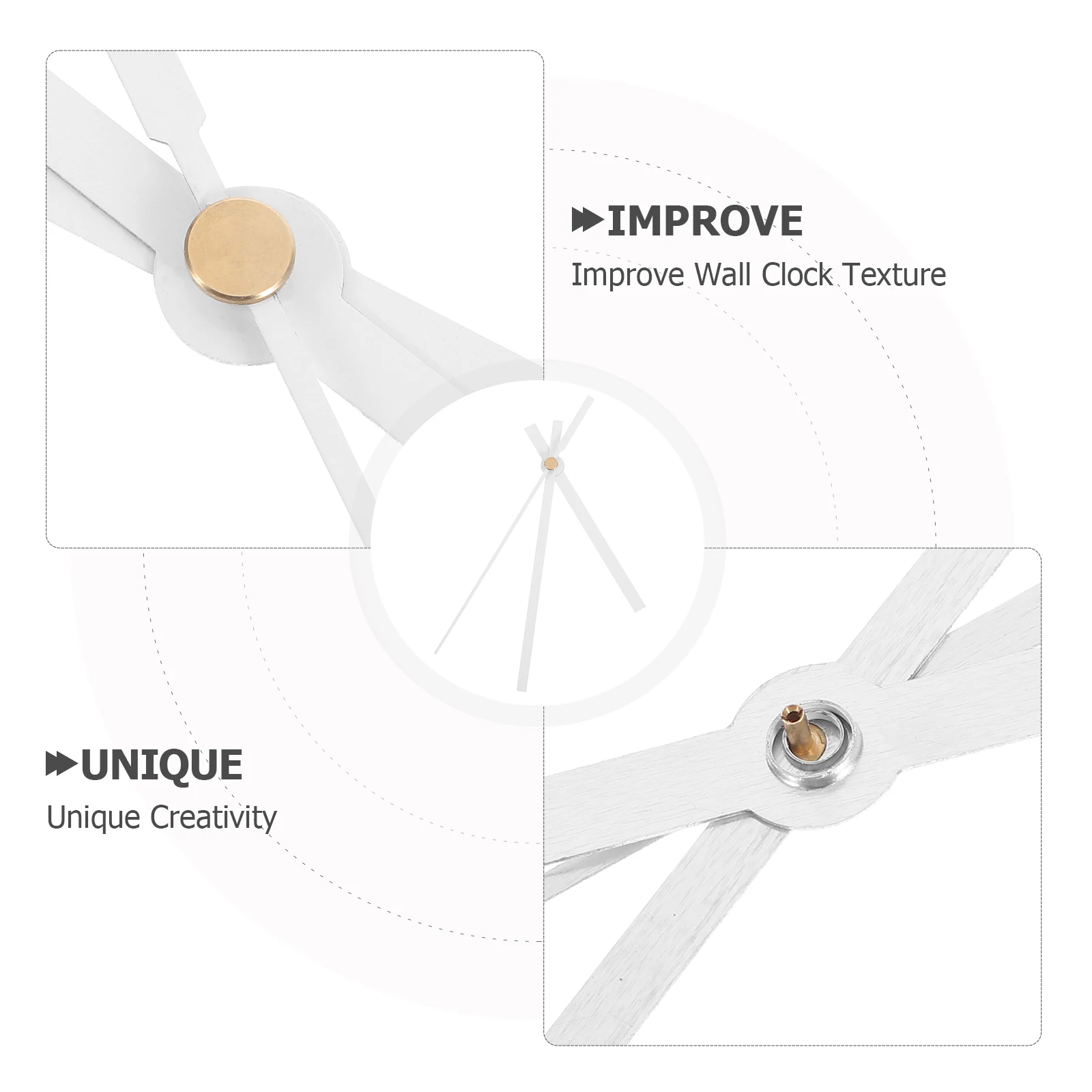 

5pcs Clock Repair Parts Pointer Replacement Kit Movement Analog Hands Needle High Torque Wall